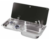 Trem Z0801770 - Combination Gas Stove With Built-In Sink And Glass-Tempered Cover Model FL1770