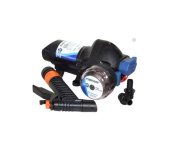 Jabsco 32901-0094 - Par-Max 3gpm 24V 50psi + 7.6m Hosecoil & 2x19 Mm Straight Hose Barbs, Strainer & Trigger Nozzle For Washdown Application