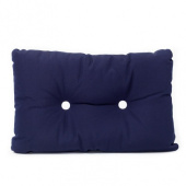 Blue Cushion with White Buttons 55x35 cm