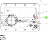 Bukh 504B0317 - MF14x1.5 Plug for Base Cover With Suction Valve on DV Engines