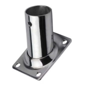 Lalizas AISI 316 Stainless Steel Rectangular Bases for Ø25 mm Tube, 60°/90°