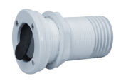 Allpa Plastic Skin Fitting (With Anti-Reflux Flap), Ø55mm Thread, Tulle 50mm, L=60mm, Flange Size=75mm