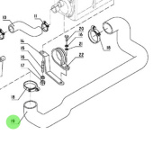 Nanni Diesel 48328075 - Intercooler Hose for 4.330TDI and N4.115 Engines