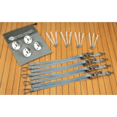 Rapid Marine PE35FFKIT-4-GY - Padeye Kit Grey - Flush Fitting x 4