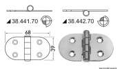 Osculati 38.442.70 - Hinge Reversed Pin 68x39 mm