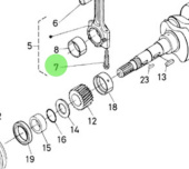 Nanni Diesel 970301934 - Connecting Rod Bolt for Crankshaft and Piston Assembly