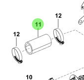 Bukh 25691-2F000 - Coolant Hose for R210J Thermostat Housing Outlet