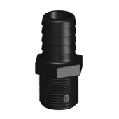 TruDesign Straight Connection MM Unequal – 3/4" x 22 mm, Black
