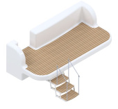 Prestomarine 1200 - Swimming Ladder P-Stair U-600 Electric Incl. Railing 600mm