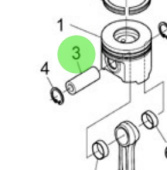 Nanni Diesel 970314830 - Piston Pin for N4.85 and N4.100 Engines