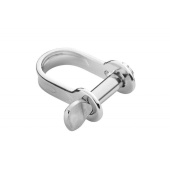 Blue Wave Stainless Steel Flat D-Shackle with Automatic Key Pin Ø4 mm