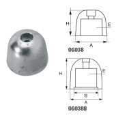 E. Polipodio OG038 Zinc Anode for Sleipner Thruster 101180, Ø42x36 mm