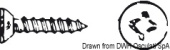 Osculati A2 AISI 304 Stainless Steel Phillips Countersunk Self-Tapping Screws DIN 7982 / UNI 6955, Ø2.9–6.3 mm