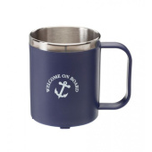 Captain's Collection Welcome On Board Coffee Mug Blue/Stainless Steel 20 cl