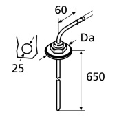 Webasto 1320399A - Heater Fuel Stand Pipe 650mm x 5mm