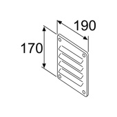 Webasto 1319269A - Air Intake Grill W=170 L=190 (Previous: 128228)