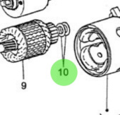 Nanni Diesel 970147337 - Starter Adjusting Washer for 2.40HE Engines