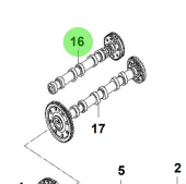 Bukh 24700-3A100 - Right-Hand Exhaust Camshaft Assembly for S270J Engines