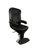 Allpa Boat Chair Package Model Mariner De Luxe Helmsman, Black, Fixed Height Pedestal