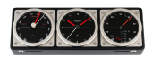 WEMPE CW560001 COMMANDER TRIO Nickel Plated Ship's Quartz Watch + Barometer + Thermo/Hygrometer 251 x 88 x 32 mm