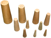 Allpa Set Of Wooden Conical Emergency Plugs, Ø5-28mm (10 Pieces)