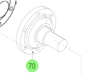 Steyr 2178814-0 - Adapter Shaft for Engine to Propulsion Interface, 6 Hole