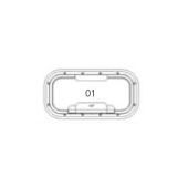 Goiot Portlight, Opening, Model 'Opal 01', For Hull Thickness 5-33mm, Outside 369x193mm
