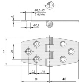 Bukh PRO M3575037 - POLISHED S.STEEL AISI 316 HINGES