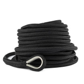 Hollex Anchor Line With Lead Black 12mm Roll=30m