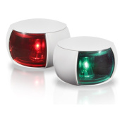 Hella Marine 2LT 980 520-911 2 NM NaviLED Port And Starboard Pair, 112.5° Red And Green - White Shroud - Clear Lens