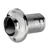 Vetus TRC45SV - Stainless Steel Transom Exhaust Connection, Check Valve, 45 mm