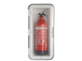 Nuova Rade 196666 - White Storage Case for Fire Extinguisher With Transparent Door, 1kg