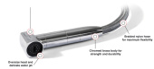 Osculati 15.471.04 - Saturn cold water shower horizontal chromed black