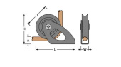 Antal S0616 - Stainless Steel 316 Block Series 65, Ball Bearing, Stand-Up Block