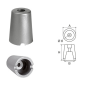 E. Polipodio Solé Zinc Shaft Line Anodes, Ø32–52 mm