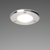 Prebit 23303405 - LED Recessed Light EB32-3 Slave, V4A (AISI316L) Polished, 10-30V DC, Max. 3W, IP67, Ø85mm, Red/Warm White