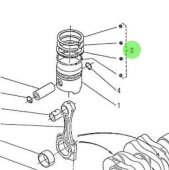 Nanni Diesel 970151502 - Standard Piston Ring Set for HE Series Engines
