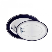 Marine Business Welcome on Board Oval Serving Platters 30/35x22.5 cm (for 2 pieces)