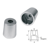 E. Polipodio Zinc Spare Radice Shaft Anodes – Anode Only, Shaft Ø22–60 mm