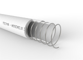 Tecma T-901/PVC38 - Hosehelix 38 - PVC Sanitary Hose - Steel Wire Reinforced, Roll 15.25m