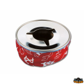 Trem D1282226 - Stainless Steel Ashtray Red Color