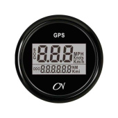 GPS Speedometer - Black Dial, Black Bezel, Scale 0 - 9900, Ø57 mm
