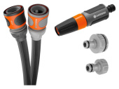 Gardena Textile Hose Liano Life Set with Cleaning Nozzle and Adapters 20m