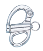 Allpa Stainless Steel Snap Shackle With Fixed Eye, A=Ø22mm, B=6mm, L=96mm (Breaking Load 3800kg)
