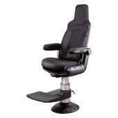 Norsap 19096-160 - 1600 Comfort S Seat Round With Flat Base 65/80 Aluminium Flatback Black