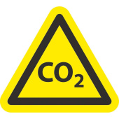 Marine Carbon Dioxide (CO₂) Warning Sticker, Soft PVC, Triangular