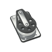 Barton N14160 - Single Cheek Block with Backing Plate Size 4 58mm – Ball Bearing, Ø58mm Sheave, Max Rope 12mm