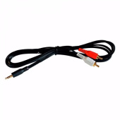 Fusion MS-CBRCA3.5 - 1x Male 3.5mm to 2x Male RCA Cable, 2 Mtr