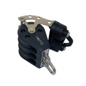 Barton N03531 - Triple Swivel Block with Becket and Cam Size 3 45mm – Plain Bearing, 3x Ø45mm Sheaves, Max Rope 10mm