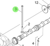 Nanni Diesel 970314823 - Pushrod for N4 Series Engines
